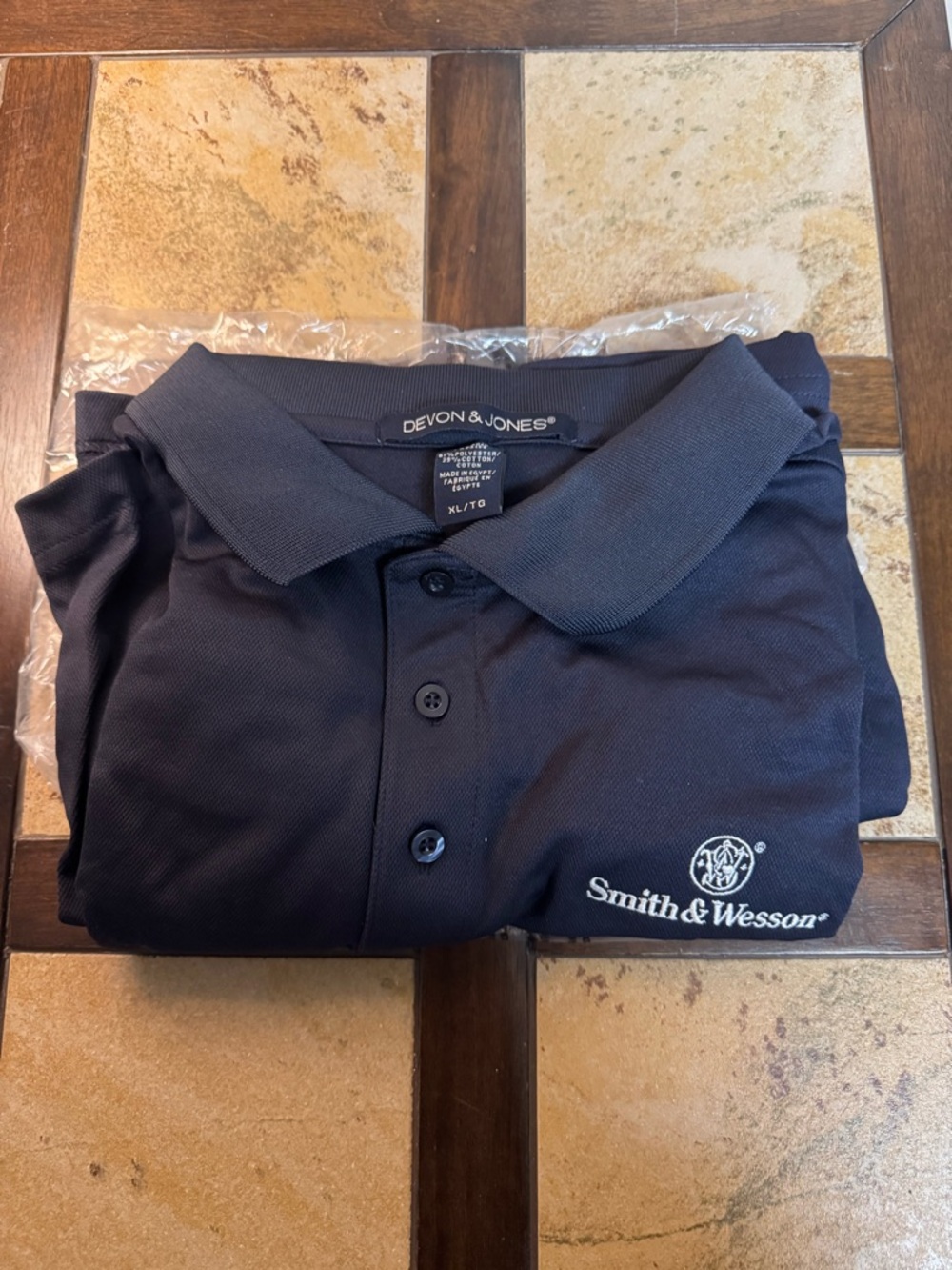 Smith & Wesson Men’s Navy Polo Shirt by Devon & Jones